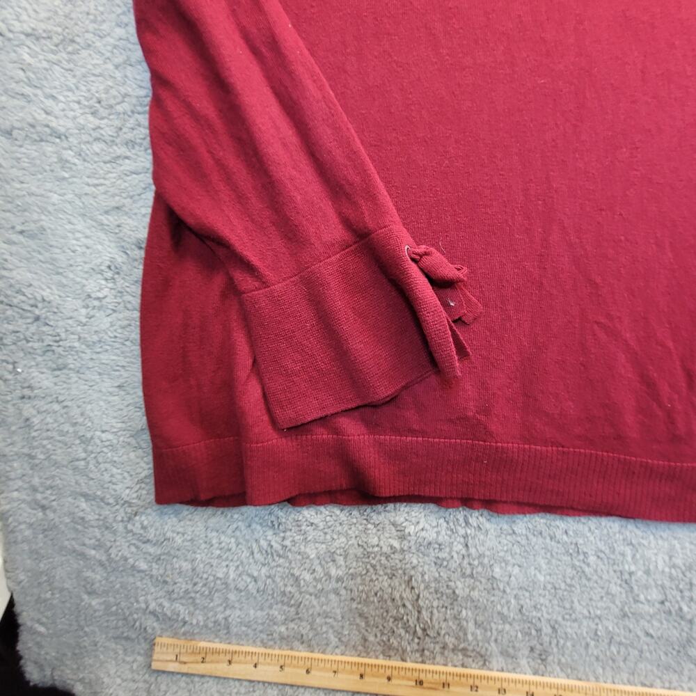 TALBOTS 3X WOMANS SWEATER LONG SLEAVE RED - Picture 3 of 9